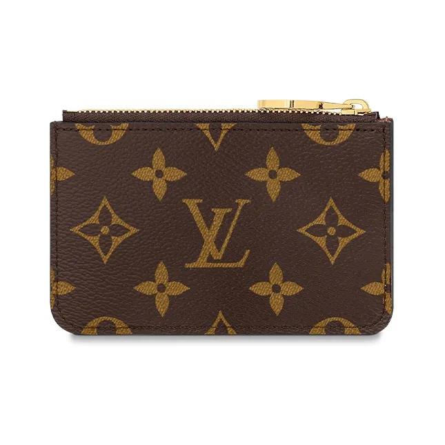 Louis Vuitton Romy цветочный принт на молнии холщовый кошелек для мелочи держатель для карт женский коричневый