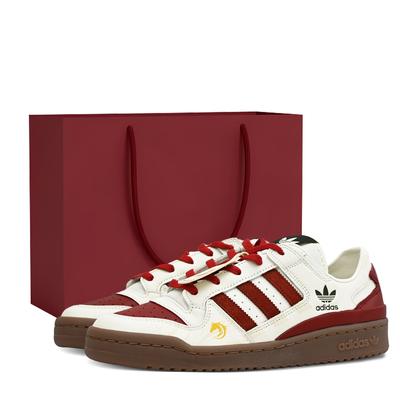 Originals FORUM Low Top Skateboard Shoes Unisex Beige Red JQ0209(Team639)