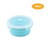 Round Folding Lunch Box With Lid Food Container Box Portable Microwave Folding Bowl  Kitchen