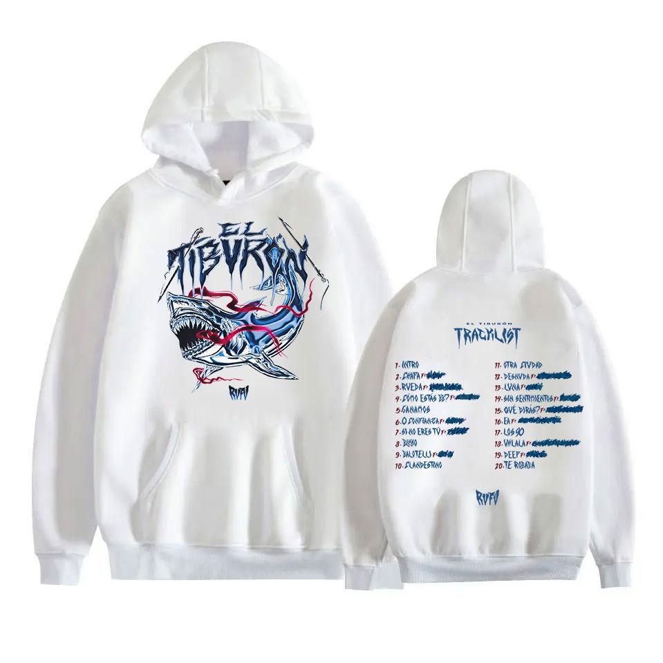 RVFV Eltiburón Tour Альбом Худи Мужская Хип-Хоп Флисовая Толстовка Пуловер Унисекс Повседневная Мода Оверсайз С Капюшоном Уличная Одежда