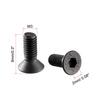 uxcell Hex Socket Head Bolts, Flat Head Bolts, 10.9 Carbon Steel, Machine Screws, M3*8mm, Pack of 50