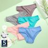5PCS/Set Cotton Panties Women Underwear Sexy Lingerie Panty Female Lingerie Briefs Solid Color Panty Underpants Intimate