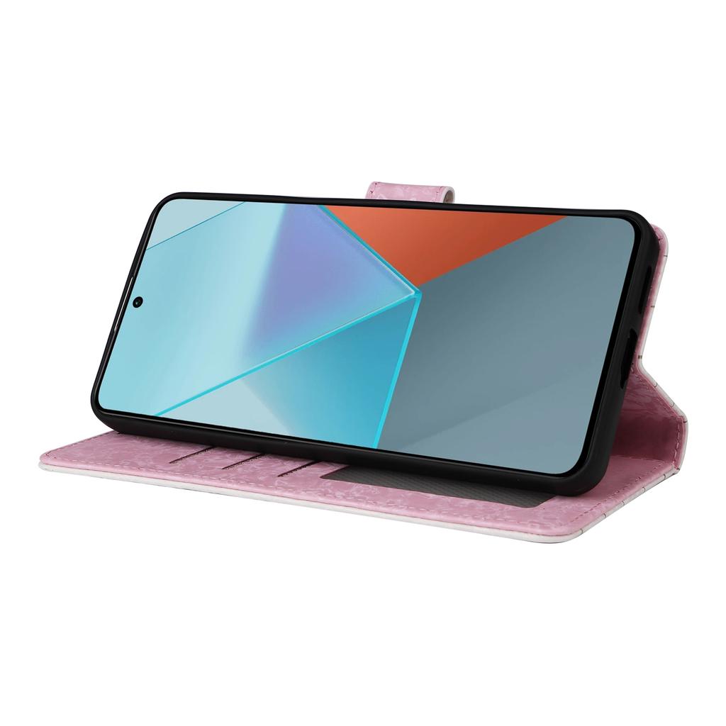 For Xiaomi Redmi Note 13 Pro 5G/Poco X6 5G Case Lacquered Flower Leather Wallet Phone Cover