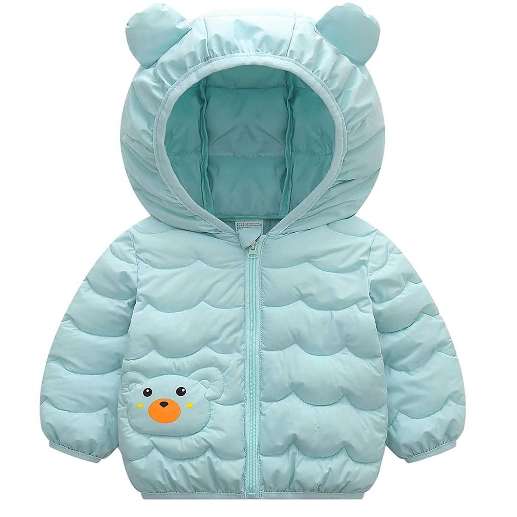Зимние пальто для мальчиков и девочек, детская куртка на молнии с толстыми ушами, зимняя толстовка с капюшоном, одежда