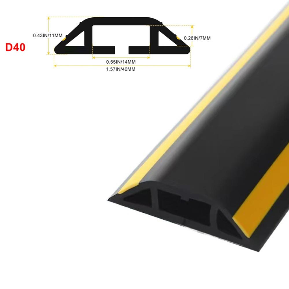 ПВХ-укрытие для провода 1 м Защитный чехол для шнура питания Профессиональное напольное покрытие для шнура питания на открытом воздухе