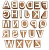 IBA Indianbeautifulart Текстильный печатный блок заглавные буквы алфавита AZ вырезанные вручную деревянные буквы деревянный штамп деревянный блок
