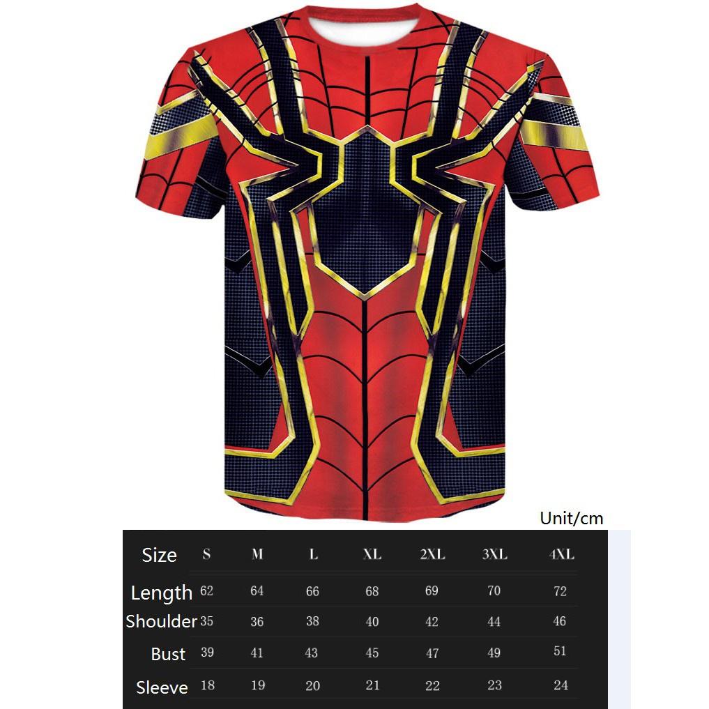 Marvel Mens Superhero Compression T Shirt Sports Fitness Gym Tops Spiderman Tee