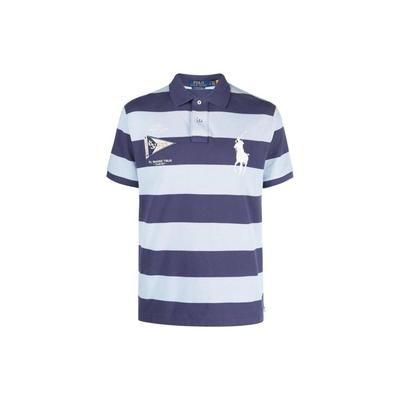 Polo Color Block Striped Logo Print Short Sleeve Polo Shirt Men tops Multicolor 710910567-001