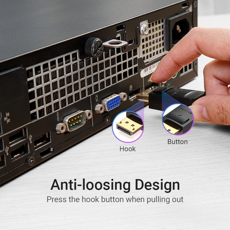 Кабель Vention Mini DP-DP, 4K Mini Displayport-DisplayPort, кабель-адаптер для Macbook Pro Air, компьютерный ТВ, кабель DP-Mini DP