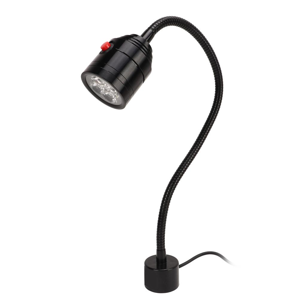 Светодиодная лампа для станка с магнитным основанием, гибкая гусиная шея, 900 лм, металлическая светодиодная лампа для станка
