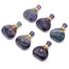 Exquisite Perfume Bottle Necklace Charms Fashion Irregular Natural Semi-precious Stones Fluorite Pendant for Jewelry Making DIY Necklace Accessories