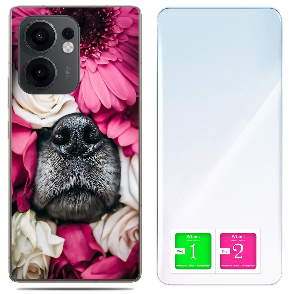 Etui Do Oppo Reno 13F 5G / 13 Fs 5G Foto Obudowa  Case Plecki Pies + Szkło