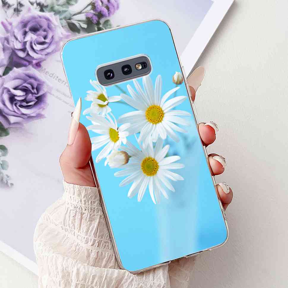 Чехол для Samsung Galaxy S10e SM-G970 Модный Бант Цветок Мягкий Силикон ТПУ Чехол-бампер Для Samsung S10e S10E SM-G970F 5.8" Корпус Телефона
