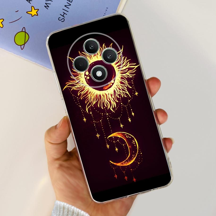 Чехол для Oppo Reno12 F CPH2637 Ударопрочный Чехол Милый Мультяшный Кот Мягкий Тонкий Прозрачный Чехлы для Телефона Для OPPO Reno 12F 4G CPH2687 Fundas