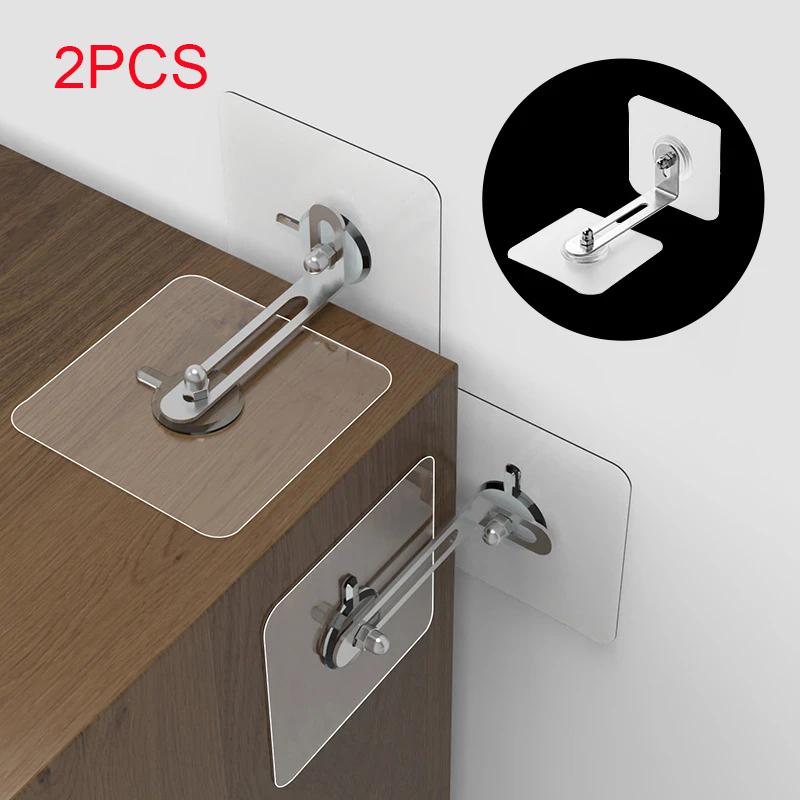 2 шт. прочный самоклеящийся анти-шкаф для товаров полки крючок настенный держатель для стяжки фиксированный фиксатор защита ребенка