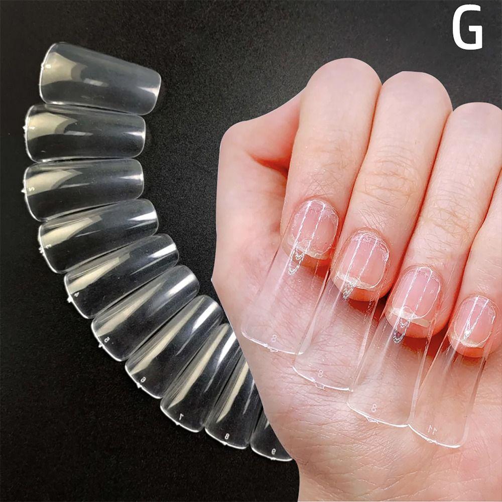120/240/500 шт./коробка Предварительно сформированные гелевые типсы для ногтей XXS XS Накладные ногти Наращивание ногтей на ногах Женская красота