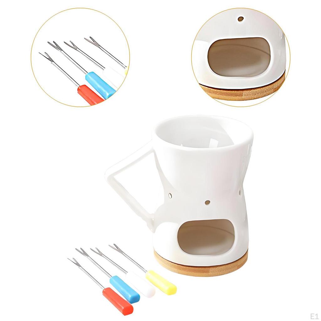 Шоколадное фондю с вилками Креативный нагреватель для растапливания масла Сырный набор для вечеринки Дня рождения