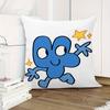 1Pc Bfdi Cute Chibi Printed Pillowcase, Zippered Decorative Cushion Cover (Only Cover), Machine Washable, Modern Home Decor For