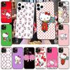 Чехол для Xiaomi Poco X6 X4 M5 M6 F5 F6 C65 C55 C50 C51 C40 Redmi Note 7 8 14C A3X 13C 12C 11 10A 9C Pro черный мягкий чехол LI17 Hello Kitty
