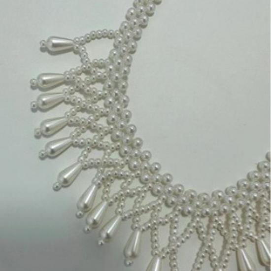 Жемчужная цепочка Корейское ретро Поддельный воротник Ожерелье Yingluo с облачным дизайном на плечах