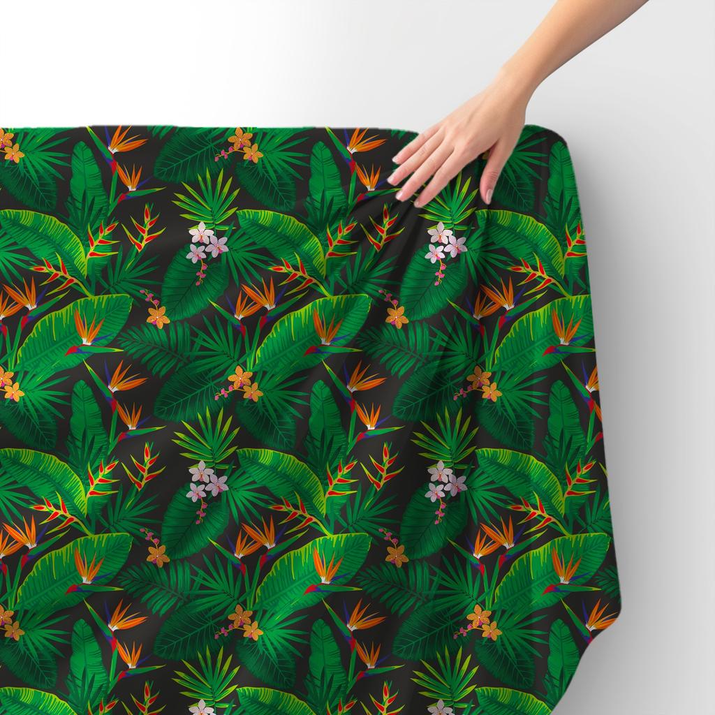 Royal Samt Stoff Polyester Zum Nähen - Motiv Tropischer Dschungel