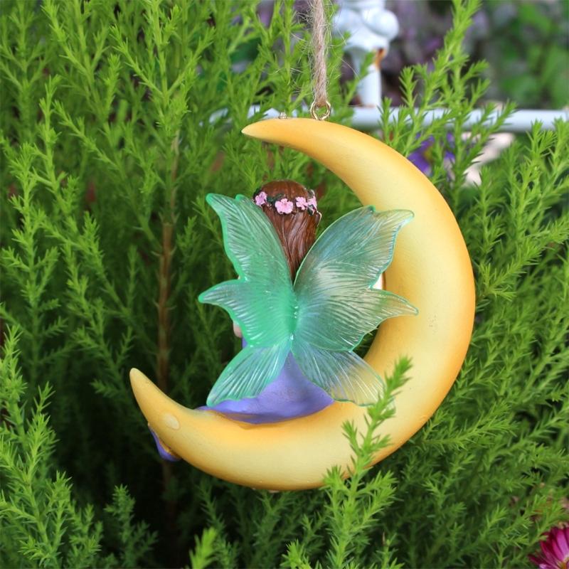 Resin Elf Sculptures Realistic Swing Figurines for Home and Outdoor Garden Patios Decors