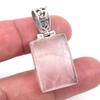 Natural Rose Quartz Gemstone 925 Solid Sterling Silver Gift Pendant 1.50" O8t17