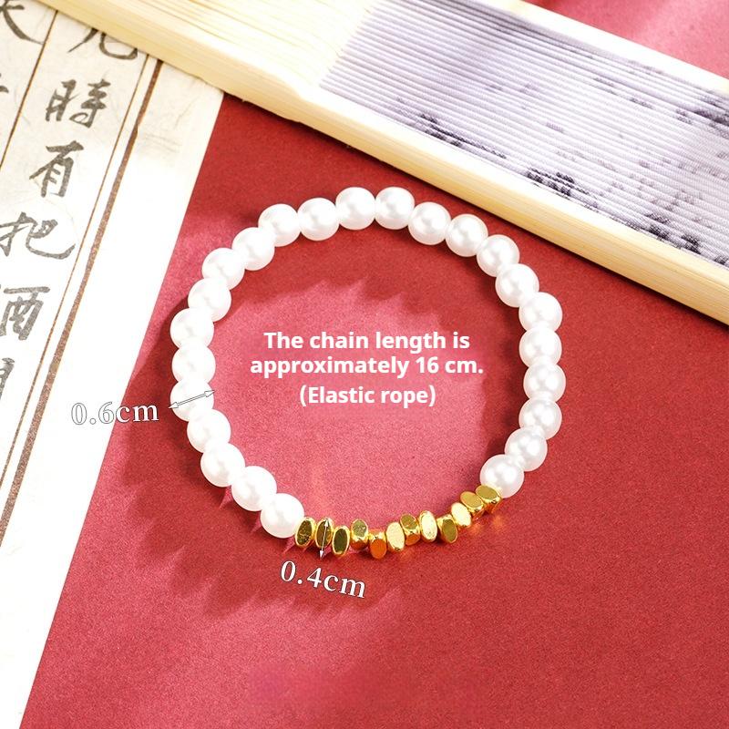 Vietnamese Gold Sand Bracelet Light Luxury Hetian Jade Exquisite Bracelet Simple High-end Jewelry
