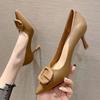 Fairy Style Pointed Toe Stiletto Heels Women's Autumn New High Heels Single Shoes Professional Work Single Shoes
