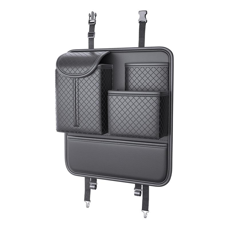 Стеганый органайзер на спинку сиденья автомобиля, сумка для хранения, высокая вместимость, несколько карманов, держатель для салфеток, автомобильная система