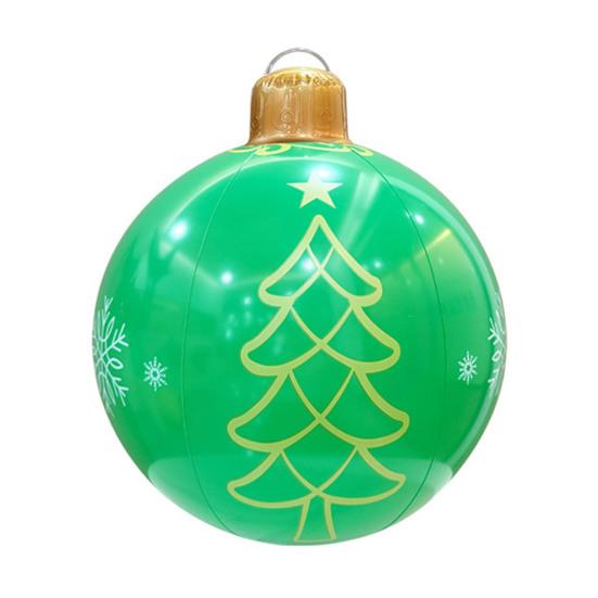 18.9 Inch Giant Inflatable Christmas Ball Outdoor Large PVC Blow Up Ball for Outside Yard Lawn Porch Decoration