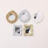 Miniature Dollhouse Classical Carved Gold & Silver Mirror Decoration Model