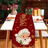 Snowman Christmas Table Runner Elk Merry Christmas Decorations New Christmas Tablecloth  Home Decor