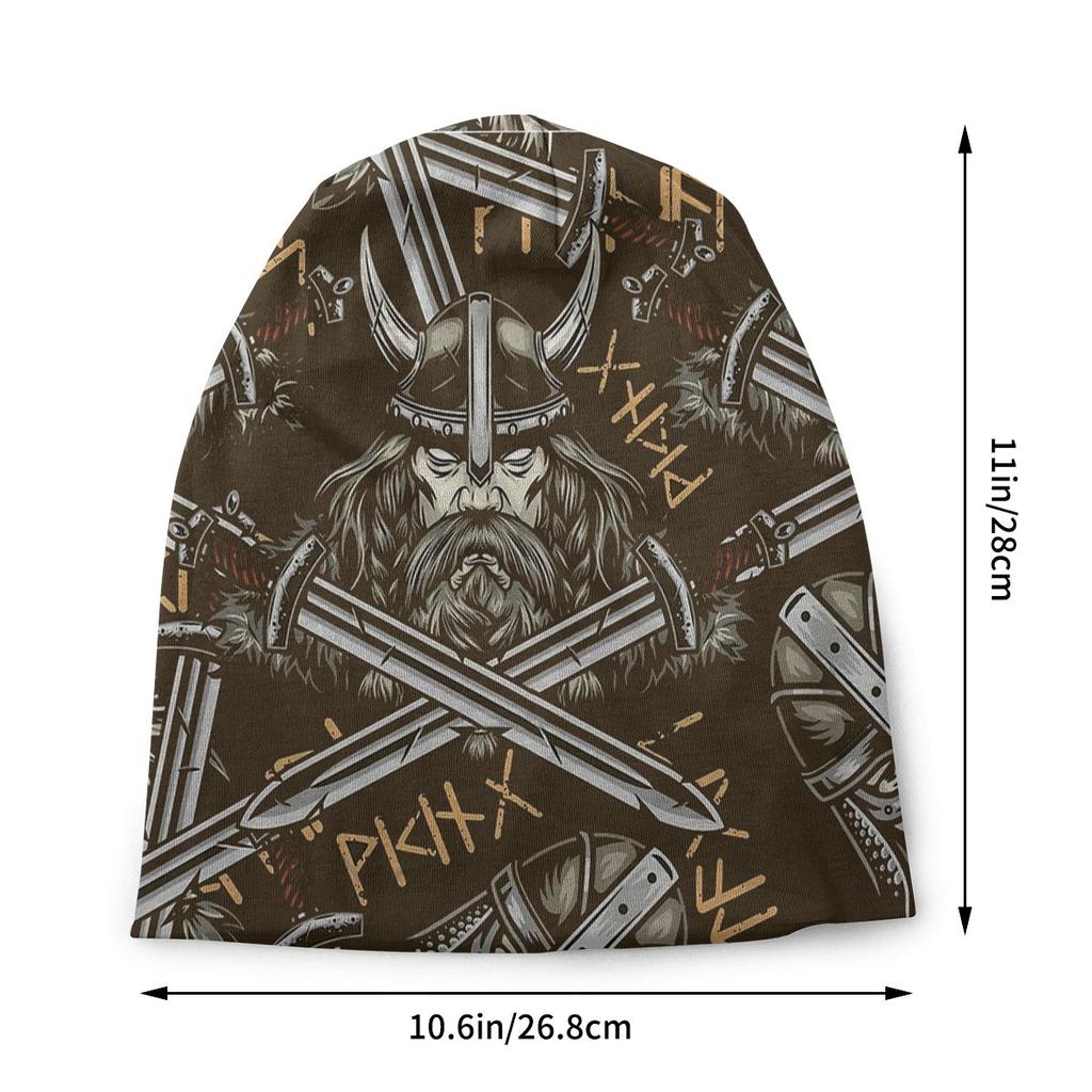 Зимние теплые шапки-бини викингов, шапка воина викингов, специальные шапки с черепами