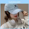 Womens Contemporary Soft Top Baseball Cap With American Embroidery Alphabet