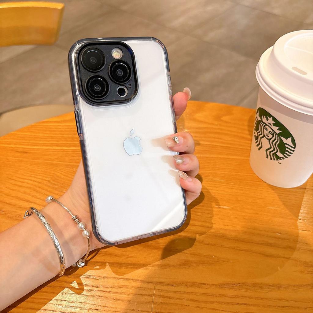 Suitable for Apple 14promax Phone Case, High Transparency, IPhone15 Airbag, Anti-drop 13, with Built-in Lens Film Protective Case