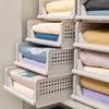 Wardrobe Layered Organizer Sheet Quilt Cover Drawer Storage Box Separation Pull-out Folding Basket Sorting Box
