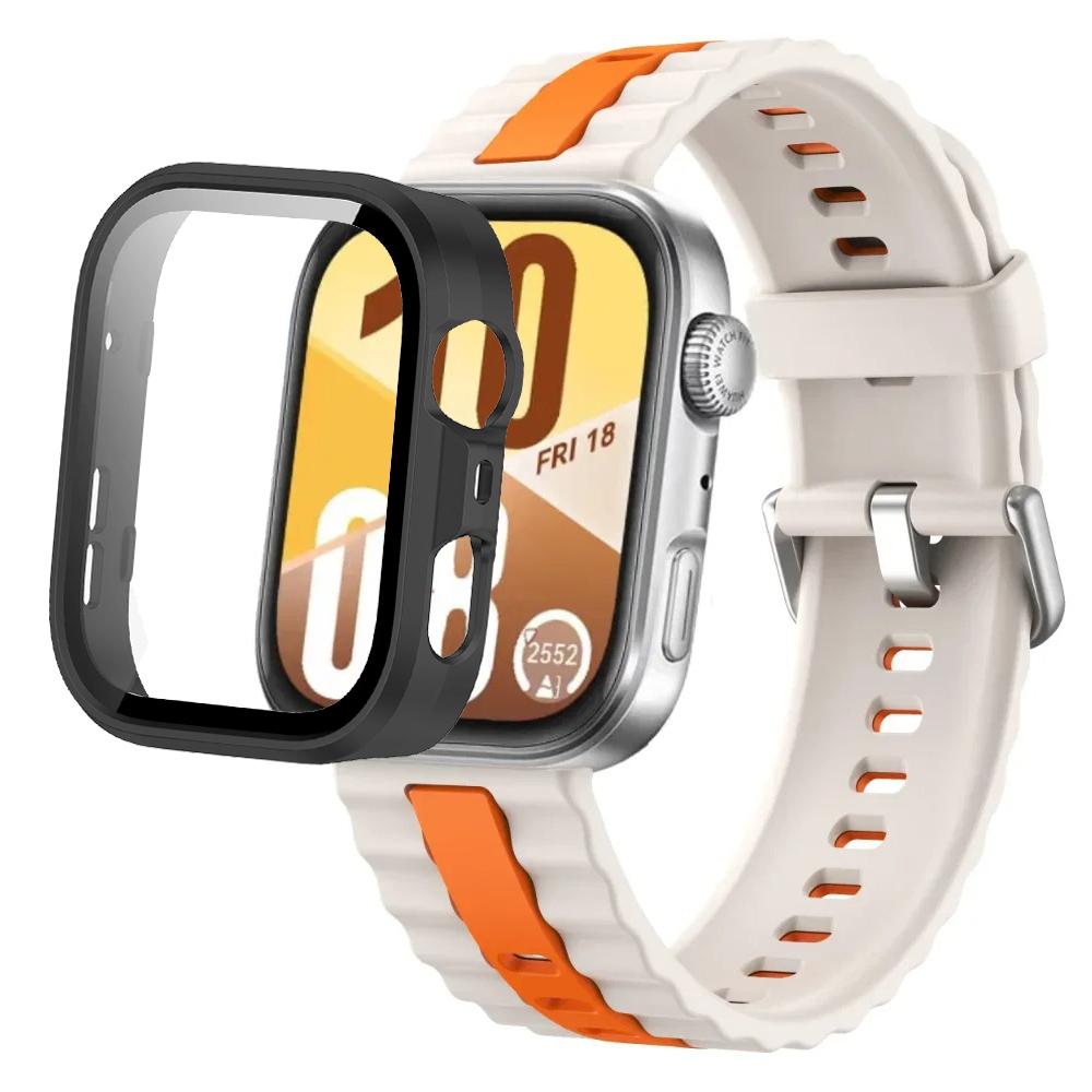 Силиконовый ремешок + ПК-кейс для Huawei Watch Fit 4/Fit 4 Pro, детали умного браслета для Huawei Watch Fit 3, защитный чехол для часов