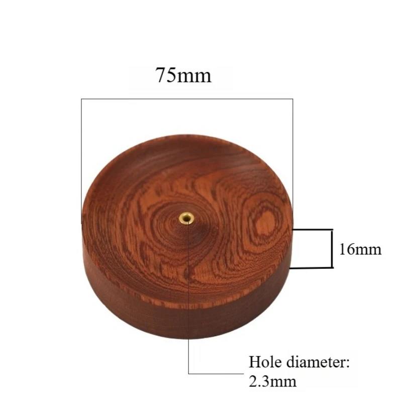 Round Solid Wood Incense Stick Holder Sandalwood Agarwood Incense Burner Handmade Tea Ceremony Incense Base Tray Holder 7