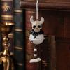 Durable Halloween Ornament Jingle Bell Ornament, Gothic Bull Skull/Angel Wings Hanging Decoration for Tree, Party Home Decor Seasonal