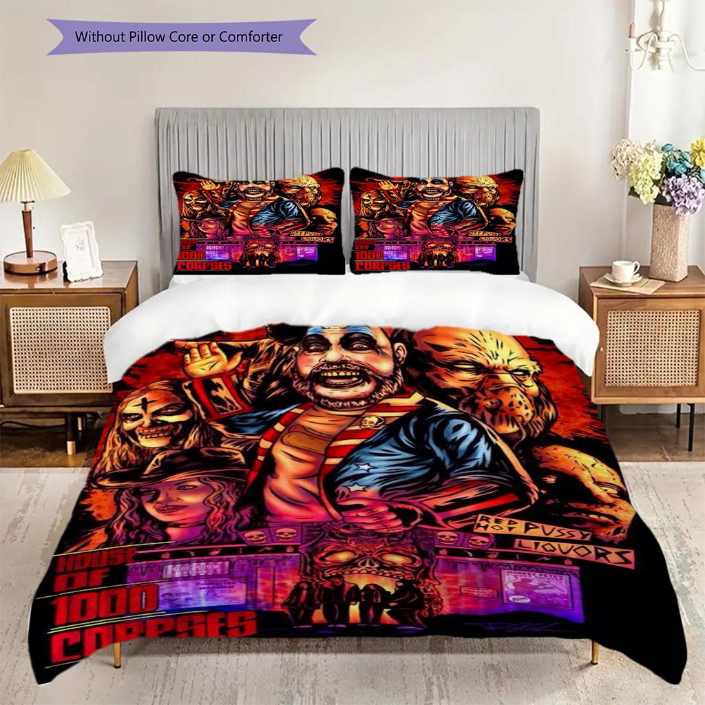 Horror Movie Characters Set Threepiece Set 1 Duvet Cover 2 Pillowcase Without Core Duvet Cover And Pillowcase Christmas Birthday Gift