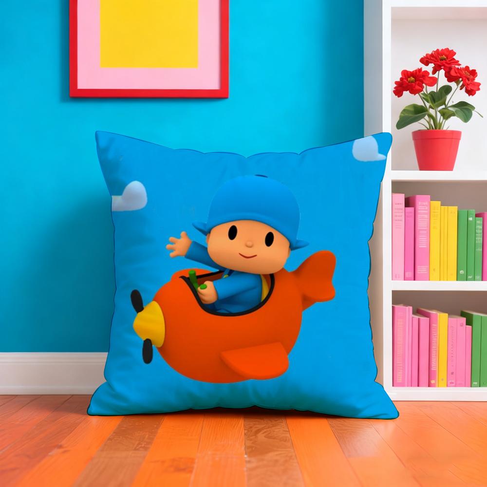 Мультяшная Милая Наволочка P-Pocoyo Плюшевая Ткань Мягкая Двусторонняя Печать Диван Теплая Зима Дом Подарок Наволочка