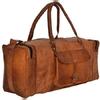 New Bag Goat Leather Genuine Travel Gym Duffel Luggage Vintage Brown Overnight Men's