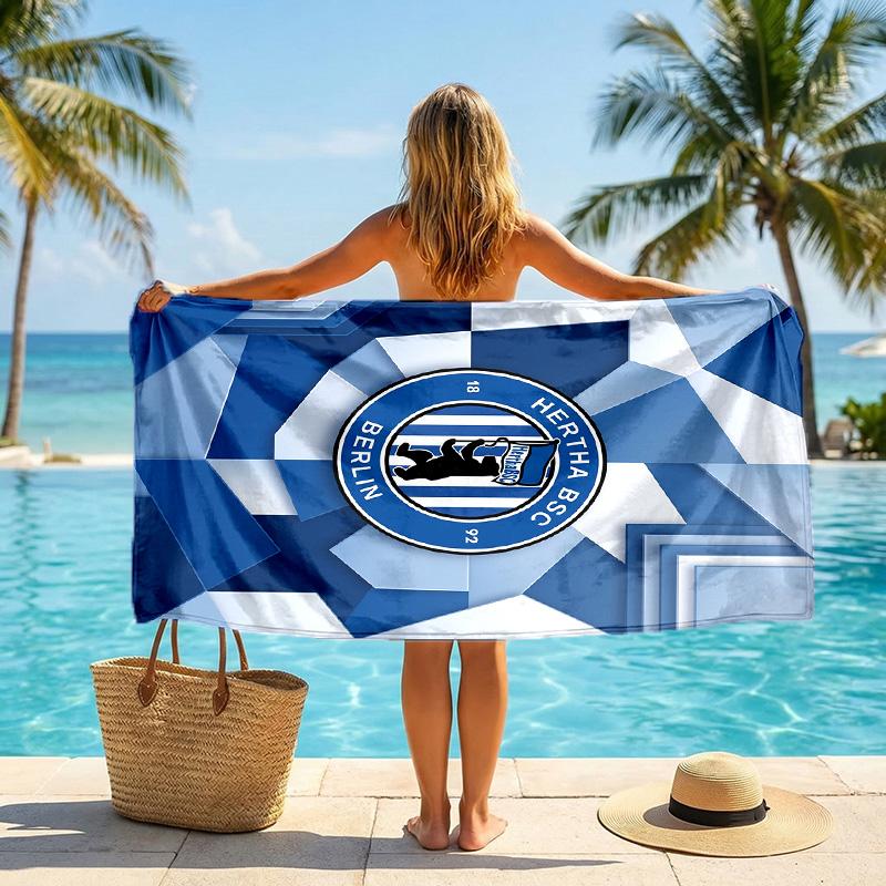 Hertha BSC FC принт Быстросохнущее пляжное полотенце из микрофибры Впитывающее Портативное туристическое полотенце для плавания