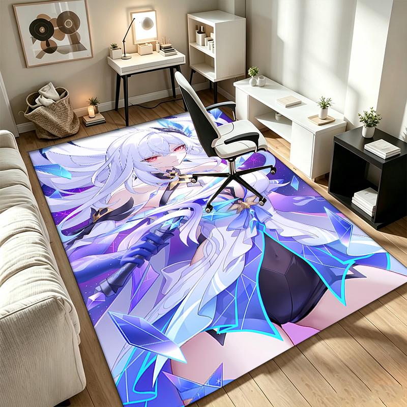 Genshin Impact A rug suitable for office chair areas living rooms and computer desks perfect for home offices and an ideal holiday gift