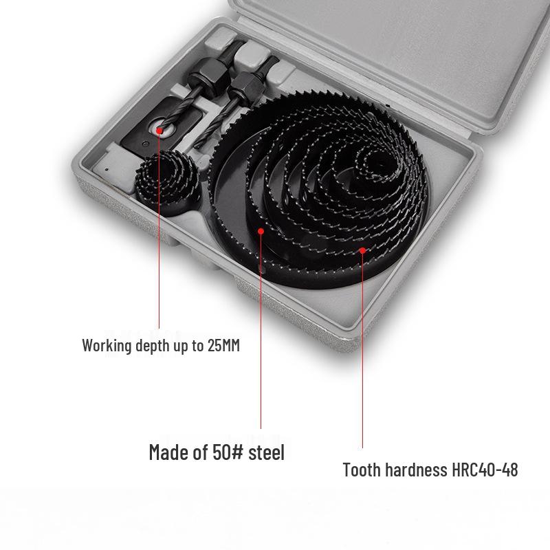 Набор столярных кольцевых пил для дерева, гипсокартона, ПВХ, пластика - Круглое сверло Инструмент для сверления отверстий под точечные светильники
