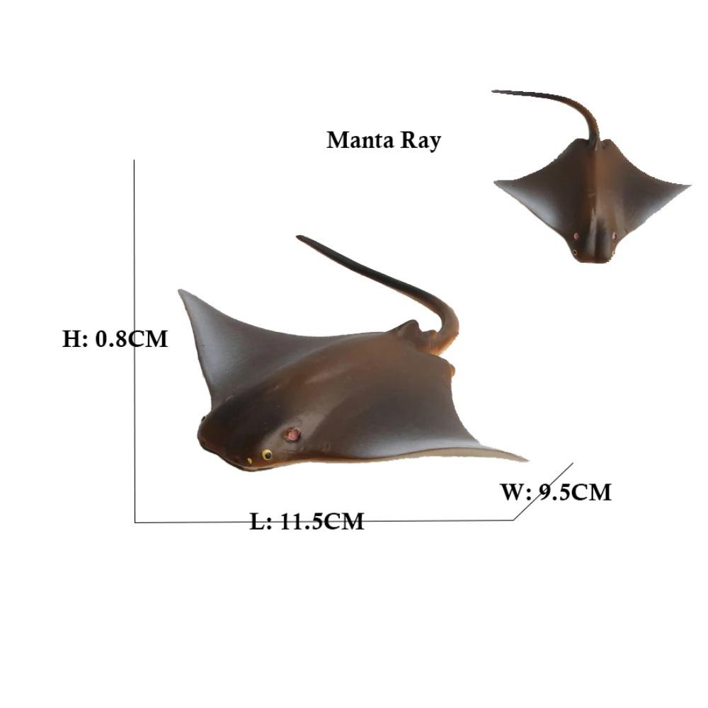 Stingray Manta Ray Figures Fish Toy Ocean Marine Animal Figurines Anime Action Figure Plastic Animals for Children Toys Games