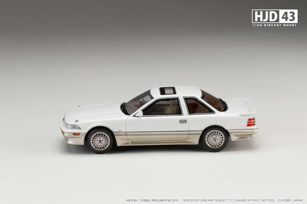 Hobby Japan HJD43 Toyota Soarer 3000 TWINCAM 24 ПНЕВМОПОДВЕСКА 1988 Кристально-белый с тонированием II Готовая модель HJD432001CW 1/43 GT-LIMITED (МЗ21)