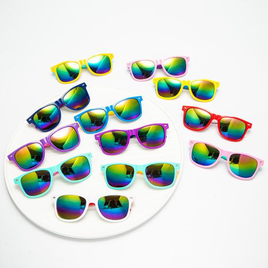 Детские солнцезащитные очки унисекс с градиентными цветными линзами, анти-УФ-защита от солнечного света, защита глаз, ясное зрение, реквизит для фотосессии, детские очки для открытого бассейна