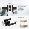 Square Three-pole Handle Lock Aluminum Zinc Zinc Alloy Interior Bedroom Burglar Lock  Bathroom